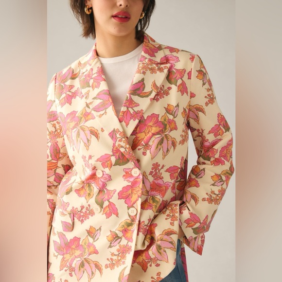 Anthropologie x Dolan Linen Floral Blazer - Picture 8 of 10